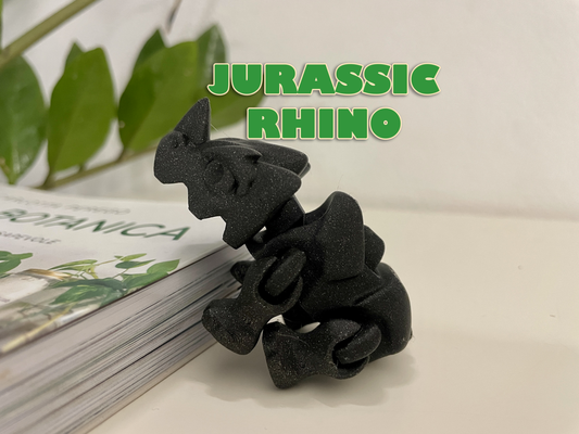 mafsallı jurassic gergedan by etki stüdyo minyatürler hayvanlar esnek hayvan oyun sanat minyatür 3d print model - Mito3D