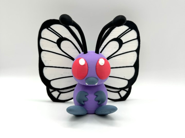 butterfrei by entroisdimensions figur miniaturen kreaturen pokémon caterpie metapod 3D print model - Mito3D