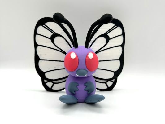 butterfrei by entroisdimensions figur miniaturen kreaturen pokémon caterpie metapod 3d print model - Mito3D