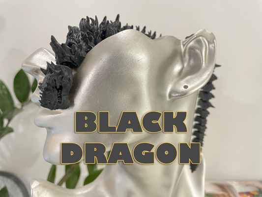 articulated black dragon by effeg studio toys & games dragons fidget flexi flexy printinplace game gadget animal 3d print model - Mito3D