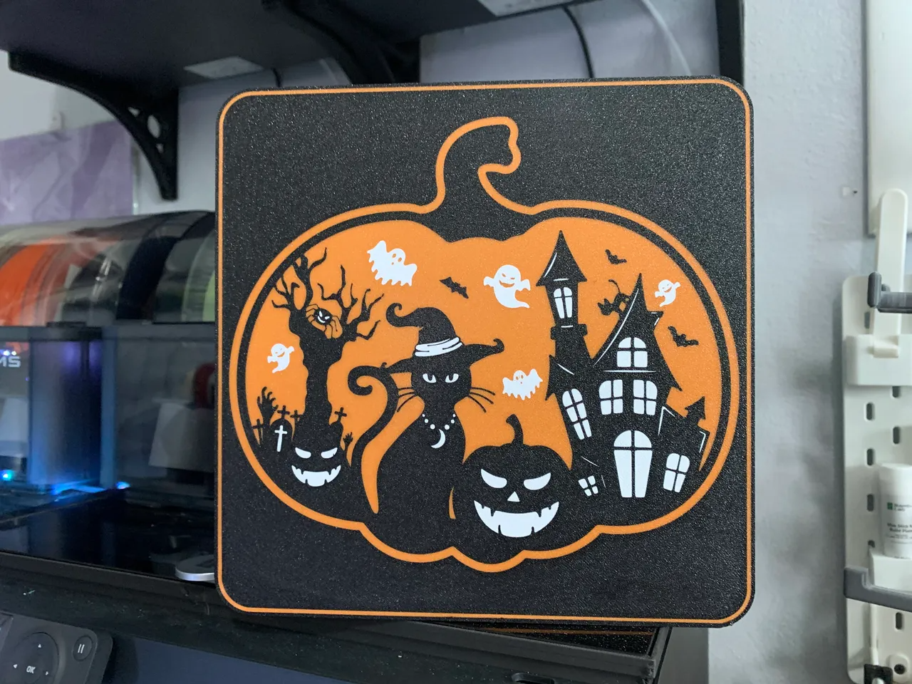 halloween scena sospeso luce scatola by lindnjoe arte segni loghi 3D print model - Mito3D