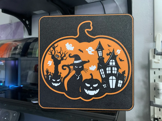 halloween scène pendaison lumière boîte by lindnjoe art panneaux logos 3d print model - Mito3D