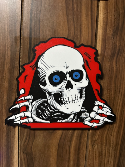 powell peralta esqueleto logotipo caixa luz by tropicgtiturbo arte 2d patim skate skatista patinação thrasher 80s 90s vintage 3d print model - Mito3D