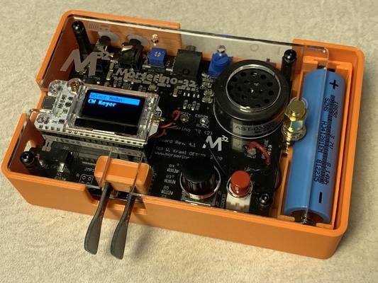 klemme fall mantel 18650 batterie halter unterstützung neu gemischt by elumspe hobby diy elektronik schinken radio thingiverse 3d print model - Mito3D
