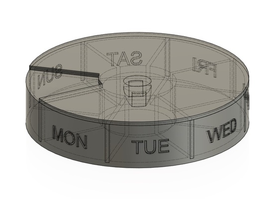 7 gün seyahat hap kutu by kagman araçlar tıbbi kutusu kabı organizatörü haplar 7daypillbox 3d print model - Mito3D