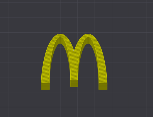 d'or arches by biffé art panneaux logos mcdonalds aliments cuisine décoration logo emblème burger 3d print model - Mito3D