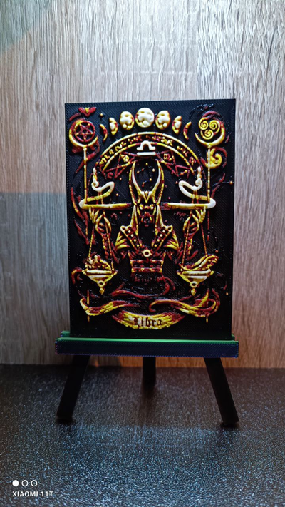 zodiac signs libra hueforge by ko additive labo generative 3d model & lithophane sign art design 3d print model - Mito3D