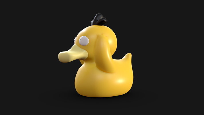 pokémon psyduck patinho borracha by svante linsdtr dele m arte esculturas 3d pato escultura jogos serie cartão 3d print model - Mito3D