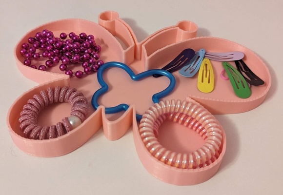 catch-all tray princess by ken mills household house models butterfly catchall catchalltray butterflytray 3d print model - Mito3D