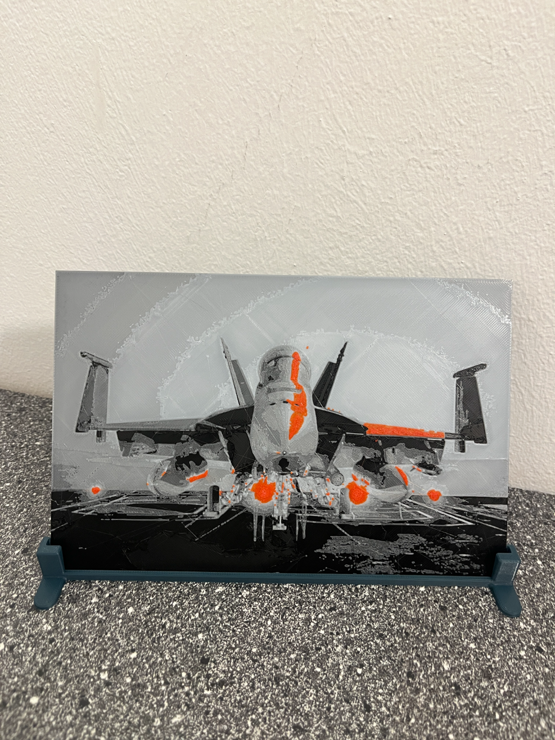 hueforge fa 18 super hornet by shifty492 generative 3d model & lithophane hueforgeart plane airplane fa18 f-18 3D print model - Mito3D