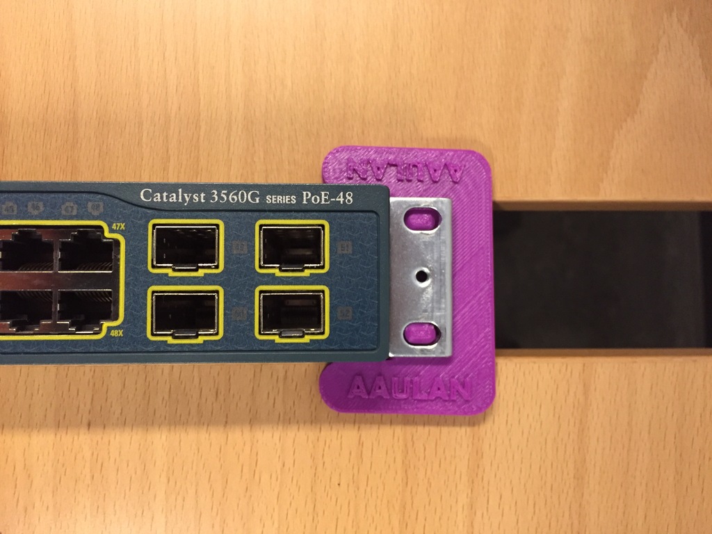 between tables rack mount by mejdal rasmussen passatempo fai rete thingiverse cisco 3D print model - Mito3D