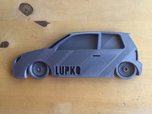 vw lupo remezclado by mejdal rasmussen arte señales logos coche vehiculo llavero 3d print model - Mito3D