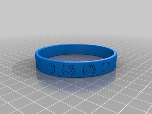 minou bracelet by jangyy mode modèles hellokittybracelet 3d print model - Mito3D