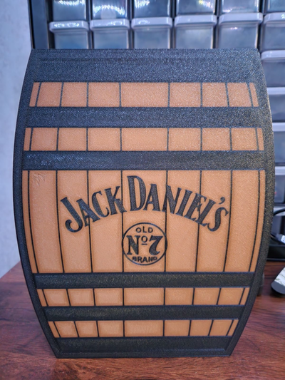 jack daniels fass leuchtkasten by jessestlaurent1 kunst zeichen logos whiskey tennessee 3d print model - Mito3D