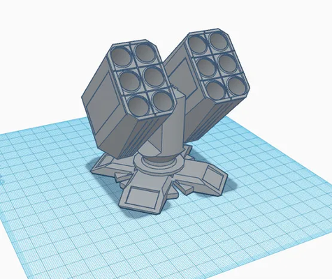 rakete turm stift halter unterstützung gridfinity kompatibel by abonnieren haushalt büro raketenwerfer werkzeug sci fi startprogramm 3d print model - Mito3D