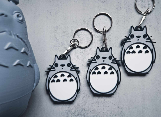 totoro schlüsselbund drucken ams by calsynergie spielzeuge spiele zeichen ghibli studio anime comics japan schlüssel etikett taschenanhänger tasche 3d print model - Mito3D