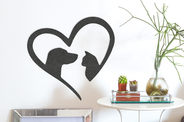 heart pets wall art by ocular dynamic household decor decoration pet dog cat kitten puppy love 3d accessory accessories christmas 3d print model - Mito3D