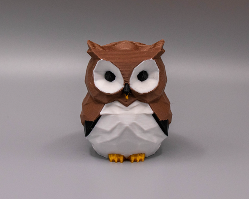 cute poly owl no supports remixed by zacharydlance art sculptures multi color 3dprintedowl multicolormodel owlsculpture animalmodels wildlifeart birdfigurine natureinspired detailedowl realisticowl fantasyowl magicalcreatures nightbird ecofriendlyart desktopdecoration giftidea educationaltool 3d print model - Mito3D