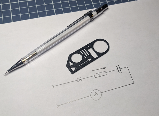 elektrisch zeichnung vorlage by abonnieren bildung ingenieurwesen diagramm diode helfer perfekt einfach widerstand stromspannung student ohm 3d print model - Mito3D