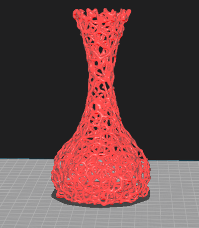 vaso in voronoi design by kauzinger sebastian domestico arredamento spirale 3d print model - Mito3D