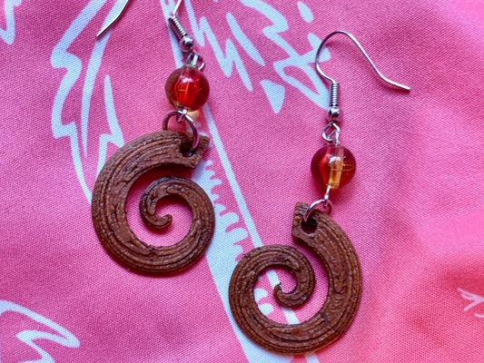 spirale boucles d'oreilles by litlnémo mode bijoux pendentif derniers mètres 3d print model - Mito3D