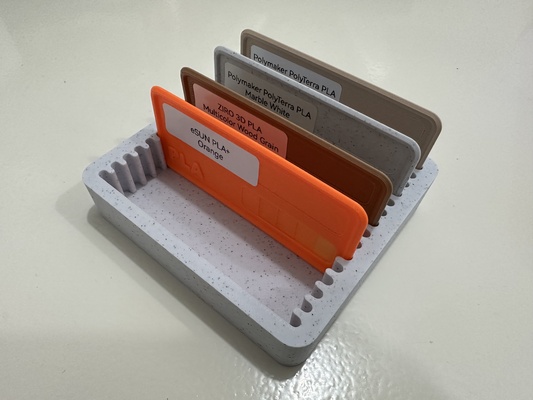 filament échantillon plateau by bas van der équipe 3d imprimante accessoires boîte couleurs 3d print model - Mito3D