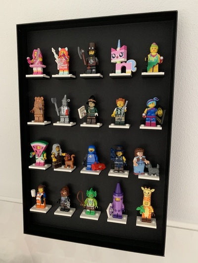 lego minifigure display stand wall mount by bas van der ploeg toys & games displaystand bricks minifigures 3d print model - Mito3D