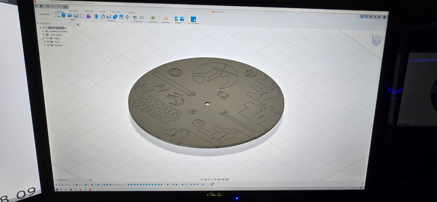 horloge étoile guerres multicouleur by mathi263 art modèles 3d print model - Mito3D