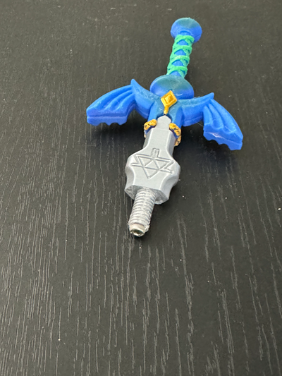 master sword pen m3 hole remixed by 3designfan toys & games 3d print model - Mito3D