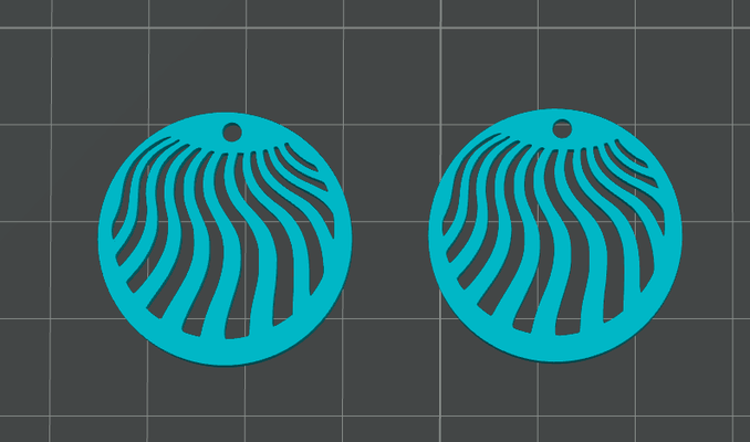 pendientes ondas by 3dfashionfreak moda brincos 3d print model - Mito3D