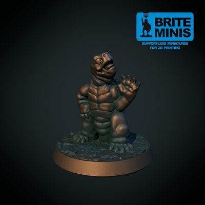 tortura bambino 28mm supporto fdm friendly by brite minis giocattoli giochi personaggi dnd dungeon draghi tartaruga thingiverse rettile animalfolk 3d print model - Mito3D