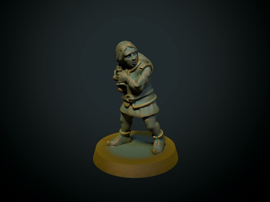 voleur 28mm no soutiens nécessaire by brite minis jouets jeux personnages dnd marteau guerre rpg chose universelle citadins porter embauche cambrioleur 3d print model - Mito3D