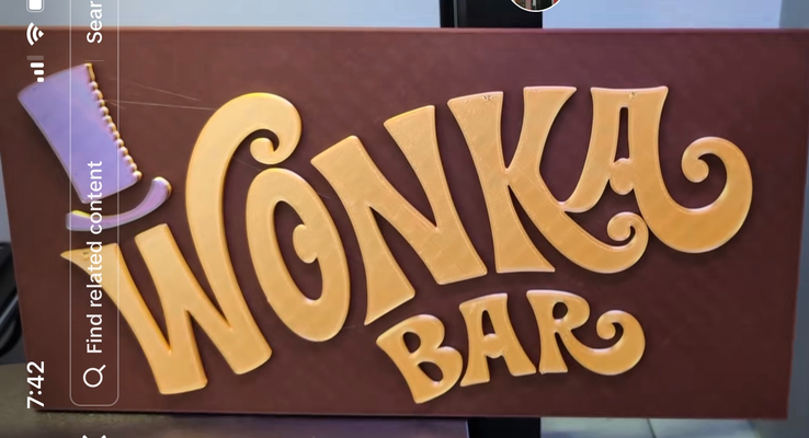 willy wonka bar charlie çikolata fabrika by zoidbergerer ev halkı dekor 3d print model - Mito3D