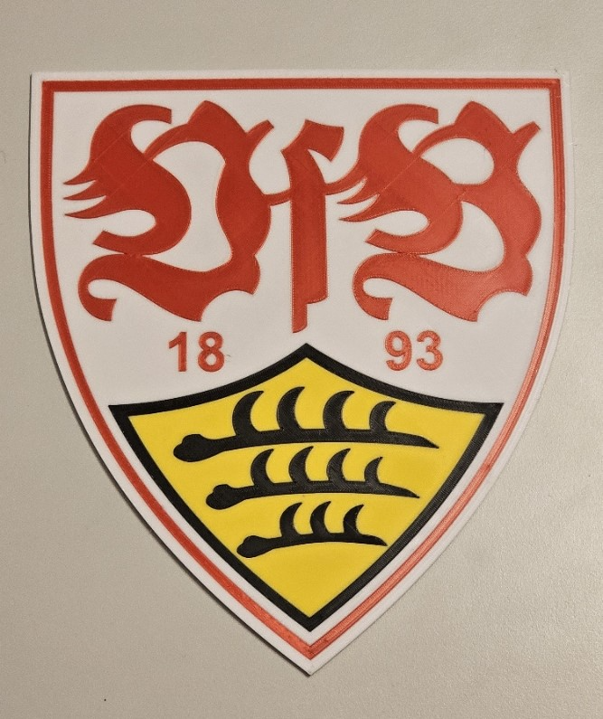 vfb stuttgart logo by kinkokos art panneaux logos football club football bundesliga allemand sports 3d emblème 3D print model - Mito3D