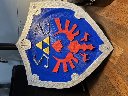 hylian escudo by adereços cosplays réplica arma cosplay suporte zelda ligação cosplayweapon lenda of 3d print model - Mito3D