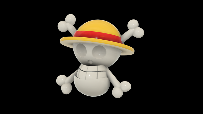 pezzo allegro roger by jangyy giocattoli giochi onepiecejollyroger 3d print model - Mito3D