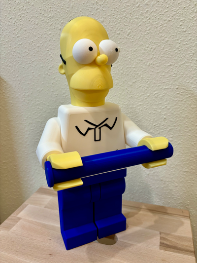 homer simpson brick toilet paper holder remixed by acheituno household decor simpsons homero 3d print model - Mito3D