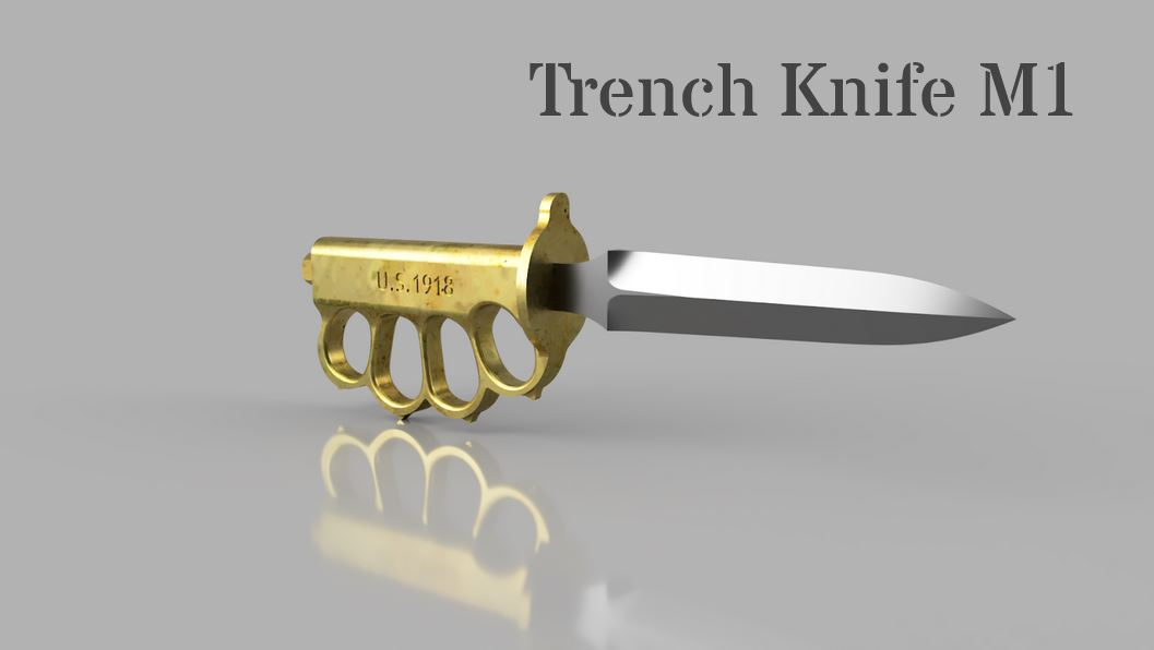 ww2 trench knife replica historic teaching by user 1922729499 props & cosplays weapon model historical kit cube calibration prop learning 3D print model - Mito3D