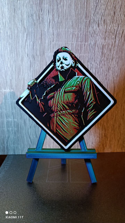 michael myers şapka dövmesi by ko katkı laboratuvar üretken 3d model taş ocağı myers cadılar bayramı korku tasarım sanat 3d print model - Mito3D