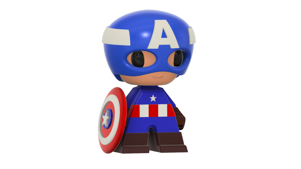 capitán america anime personaje fdm by jangyy arte esculturas capitan 3D print model - Mito3D