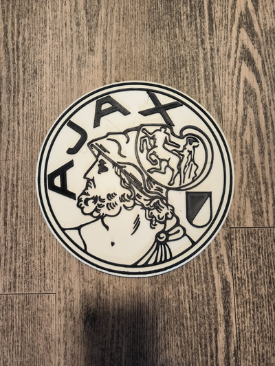 ajax old logo by byron12-acuario art coin & badges soccer 3d print model - Mito3D