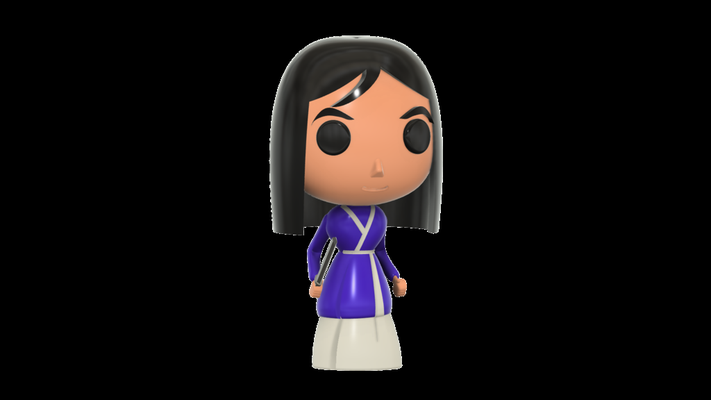 mulan by jangyy arte sculture 3d print model - Mito3D