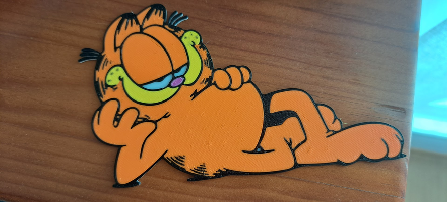 garfield 2d by geräumig kunst 3d print model - Mito3D