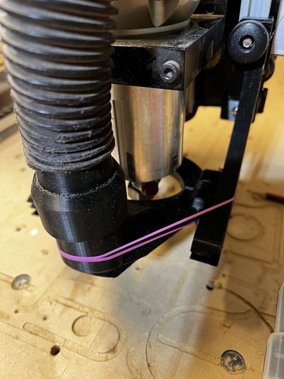 dust shoe x-carve easy access to bit-change by robandwend hobby & diy cnc xcarve thingiverse cncmachine cncrouter 3d print model - Mito3D
