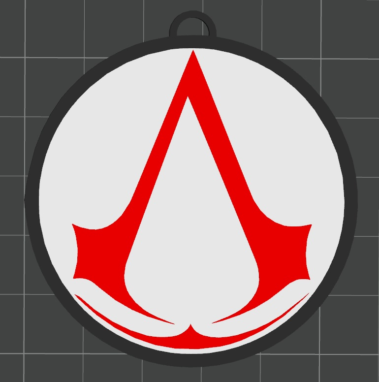 assassins creed keychain by scaleoss art signs & logos key gaming 3D print model - Mito3D