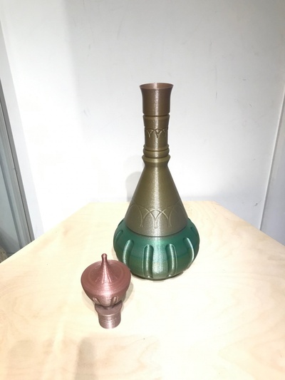 jeannie bottiglia tappo by brithawkes domestico arredamento vaso arte divertimento vasemode 3d print model - Mito3D