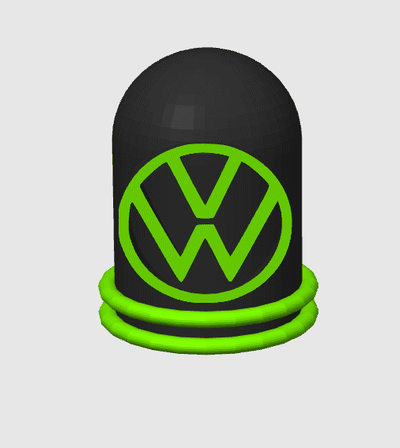 vw remorquer casquette by rott3d outils voiture boule remorquage décoration cadeau facile réglage protection œil remorque balle auto papa accessoires 3d print model - Mito3D