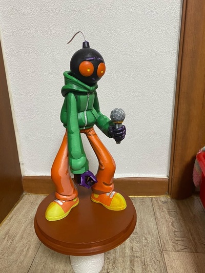 blanquito by ataque juguetes juegos personaje castigo juguete figura 3d print model - Mito3D