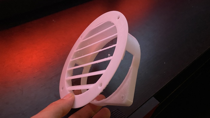 échappement ventilation 120mm remixé by foxmckraut loisir diy ventilateur airs 3d print model - Mito3D