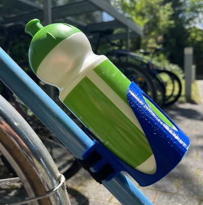 bicyclette bouteille titulaire soutien réutilisable zipties by jpbruce loisir diy sport air vélo porte cyclisme 3d print model - Mito3D